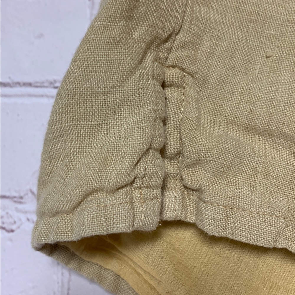 LAUDE THE LABEL Yellow Linen Shorts Size M - Picture 5 of 7